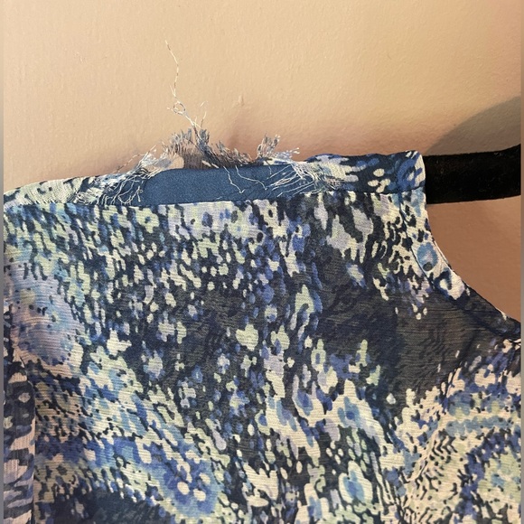 Joie Parisian Paisley Printed Blue Boho Dress XXL - Picture 11 of 12